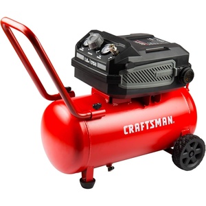 Craftsman 10-Gallon Air Compressor, 1.8 HP, Max 175 PSI, 4.0 CFM @ 90PSI, 5.0 CFM@40PSI, Oil-Free, Quiet Shop Air Compressor with Wheels for Spraying Pneumatic Tool, Model: CMXECXA0201041