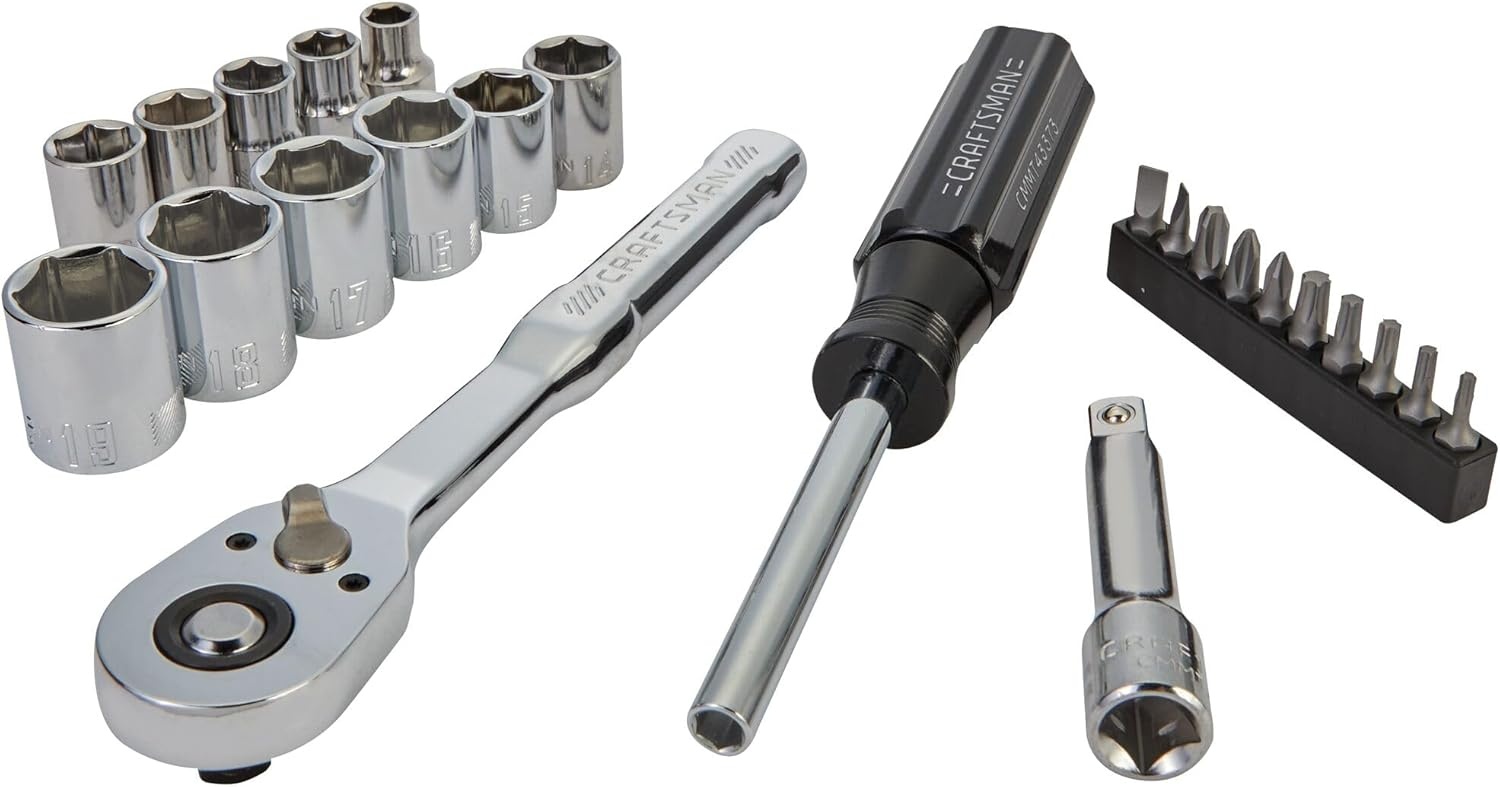 image:imageCRAFTSMAN Mechanics Tool Set 24 Piece 38 Inch Drive Metric CMMT1211138 inch