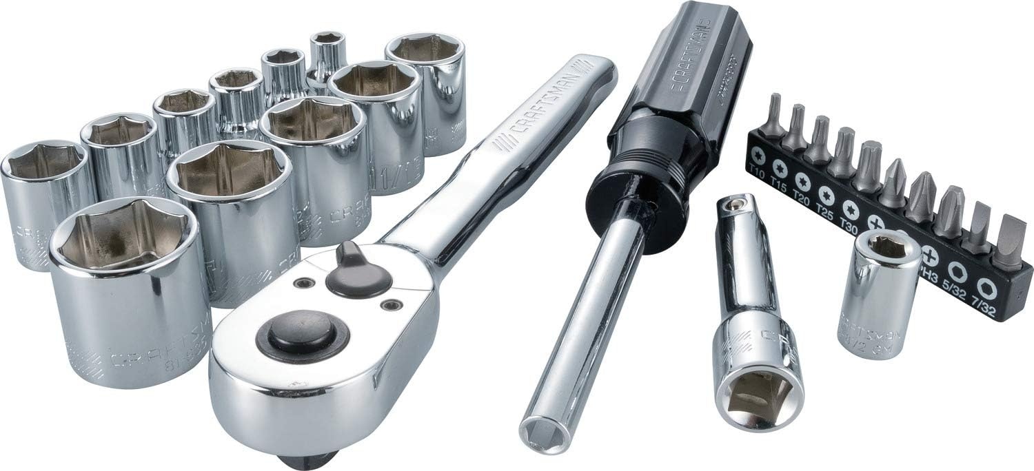 image:imageCRAFTSMAN Mechanics Tool Set 24 Piece 38 Inch Drive Metric CMMT1211138 inch
