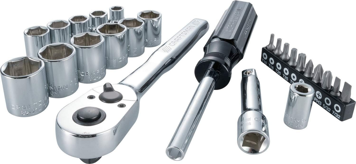 image:imageCRAFTSMAN Mechanics Tool Set 24 Piece 38 Inch Drive Metric CMMT1211138 inch