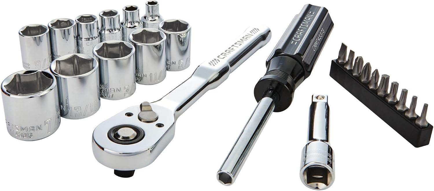image:imageCRAFTSMAN Mechanics Tool Set 24 Piece 38 Inch Drive Metric CMMT1211138 inch