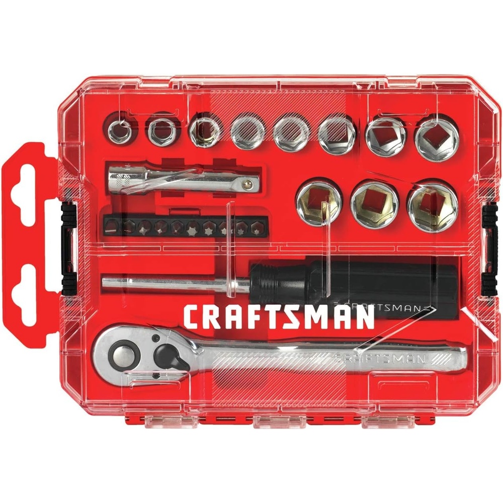 image:imageCRAFTSMAN Mechanics Tool Set 24 Piece 38 Inch Drive Metric CMMT1211138 inch