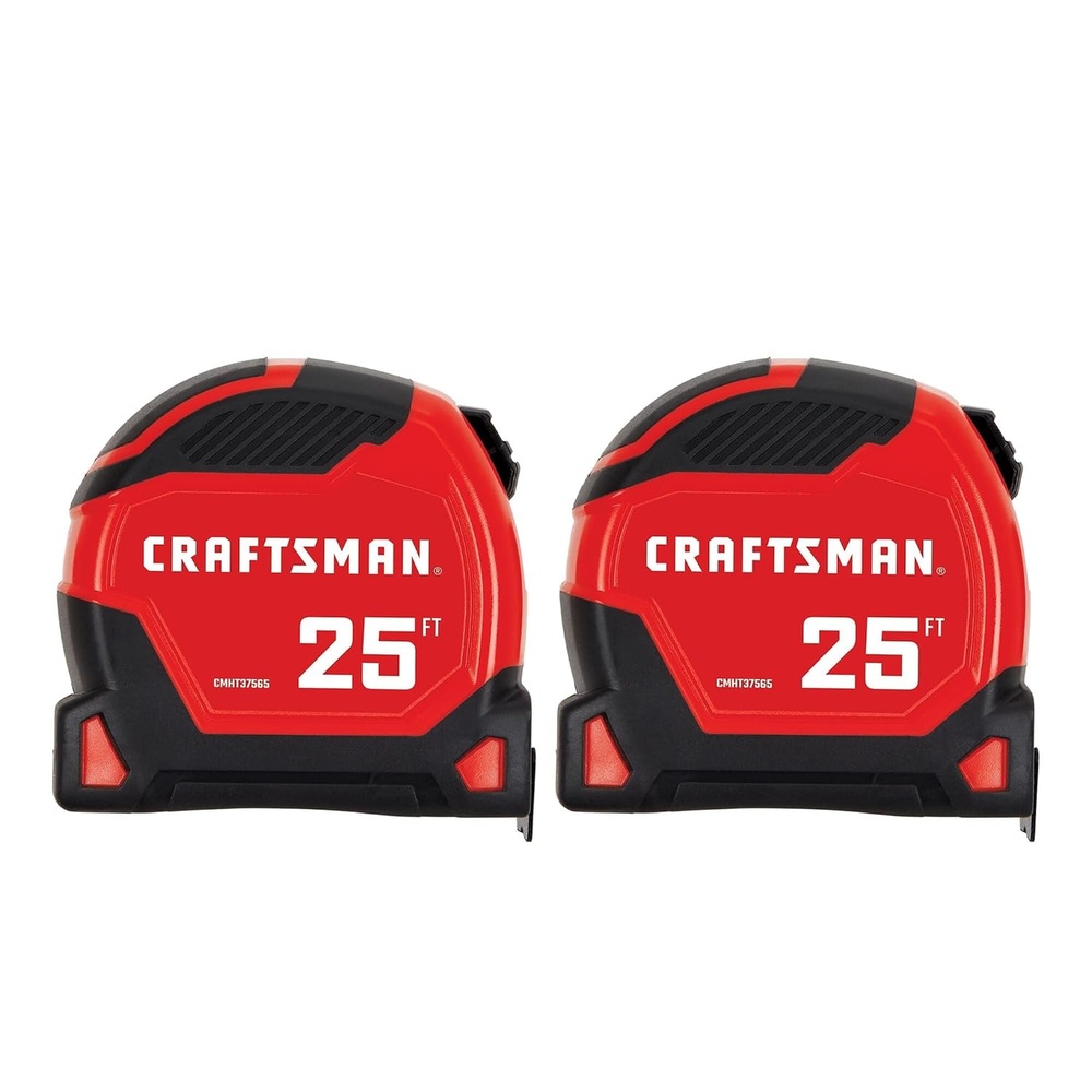 image:imageCRAFTSMAN PRO Reach 25 ft Tape Measure 2 Pack 14 Ft Reach Easy to Read Extra Wide Blade CMHT37265S