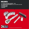 CRAFTSMAN Mechanics Tool Set, 24 Piece, 1/4 Inch Drive SAE (CMMT12109LZ)(NEW MM Set)
