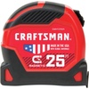 CRAFTSMAN Tape Measure 25-Foot, Magnetic (CMHT37625S)