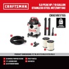 CRAFTSMAN CMXEVBE17155 10 Gallon 6.0 Peak HP Stainless Steel Wet Dry Vac, Portable Shop Vacuum Wet and Dry with 2 Filters, Hose and Attachments for Home and Garage Use