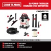 CRAFTSMAN CMXEVBE17155 10 Gallon 6.0 Peak HP Stainless Steel Wet Dry Vac, Portable Shop Vacuum Wet and Dry with Filter, Hose, DIY Cleaning Kit and Attachments for Home and Garage Use