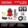 CRAFTSMAN CMXEVBE17590 9 Gallon 4.25 Peak HP Wet Dry Shop Vacuum Bundle