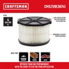 CRAFTSMAN CMXZVBE38741 Genuine 4 Gal. General Purpose Wet Dry Vac Filter | Fits Most 4 Gallon CRAFTSMAN Shop Vacuums, Easy Installation and Traps General Debris