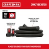 CRAFTSMAN CMXZVBE38759 2-1/2 in. x 20 ft. POS-I-LOCK Wet Dry Vacuum Hose | Industrial-Grade Shop Vacuum Hose Attachment Kit, Fits Most CRAFTSMAN Wet/Dry Vacuums with a 2-1/2 in. Diameter Inlet(2-1/2 in. by 20 ft.)