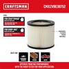CRAFTSMAN CMXZVBE38854 General Purpose Wet Dry Shop Vacuum Filter | Fits Most Shop-Vac Branded Shop Vacuums, Friction Fit Installation, Traps General Debris(Wall Vac Filter)