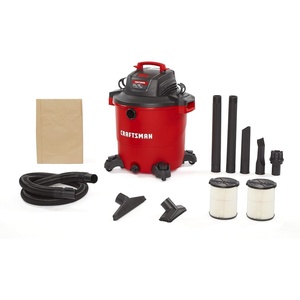CRAFTSMAN CMXEVBE17596 20 Gallon 6.5 Peak HP Wet Dry Vac, Heavy-Duty Shop Vacuum Wet and Dry with 2 Filters, Dust Bag, Hose and Attachments for Shop, Garage, Jobsite Cleaning