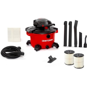CRAFTSMAN CMXEVBE17606 12 Gallon 6.0 Peak HP Wet Dry Vac with Detachable Leaf Blower, Portable Shop Vacuum Wet and Dry with 2 Filters, Dust Bag, Hose and Attachments for Garage, Outdoor Cleaning