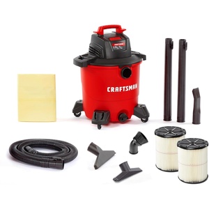 CRAFTSMAN CMXEVBE18690 9 Gallon 4.25 Peak HP Wet Dry Vac, Portable Shop Vacuum Wet and Dry with 2 Filters, Dust Bag, Dusting Brush, Hose and Attachments for Home, Garage and Automotive Cleaning