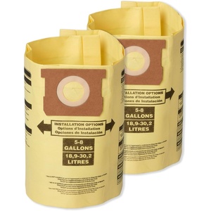 CRAFTSMAN CMXZVBE38769 15-22 Gal. Wet Dry Shop Vacuum Dust Collection Bags | For Fine Dust, Fits Most 15 to 22 Gallon Shop Vacuums, Collects Dry Fine Debris, Reduces Cleanup Time, 2-Pack(5-8 Gallon Fine Dust)